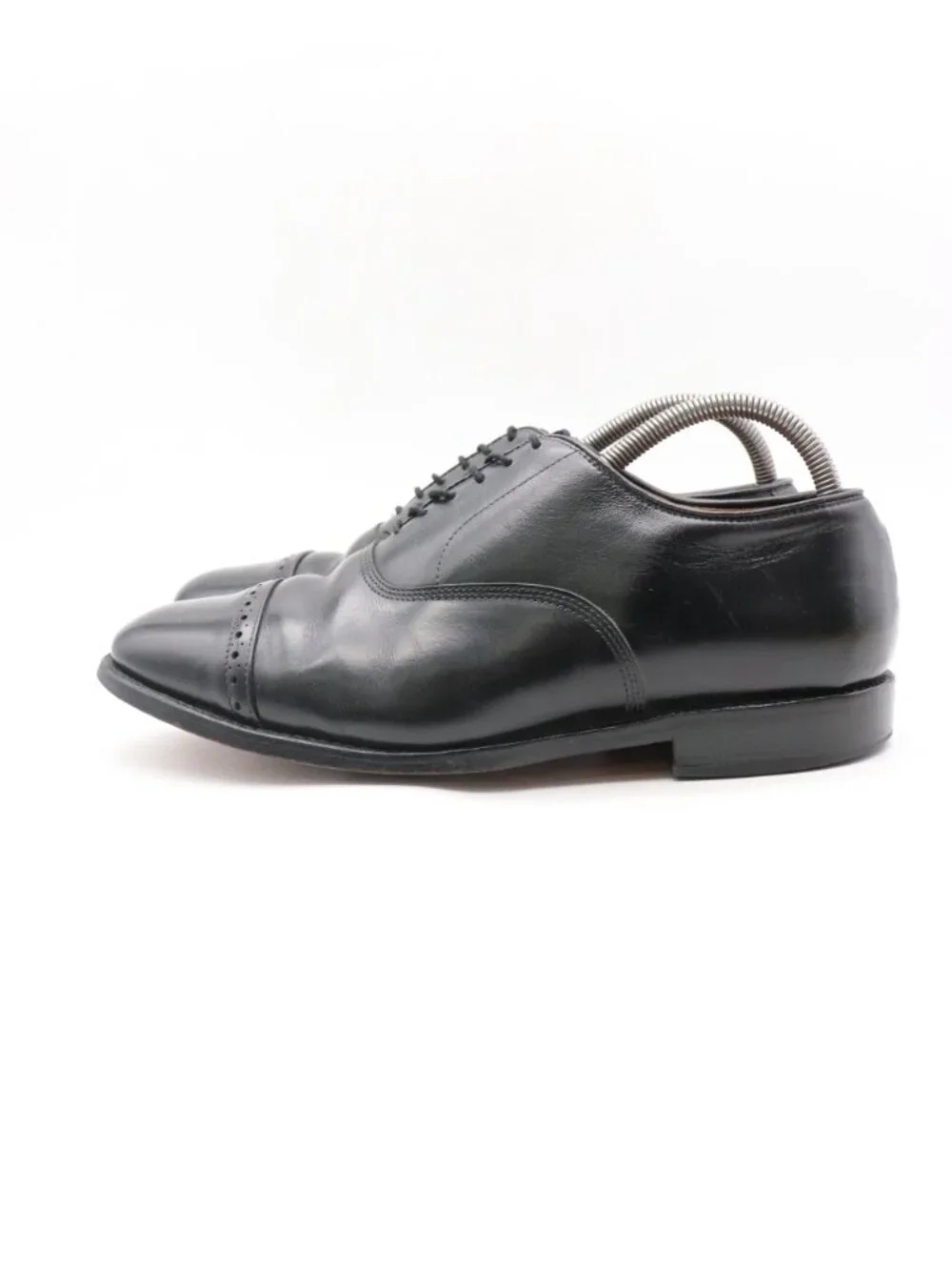 Allen Edmonds Byron Mens 7.5 EEE Black Leather Cap Toe Oxford Dress USA